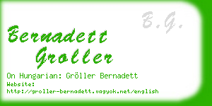bernadett groller business card
