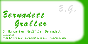 bernadett groller business card